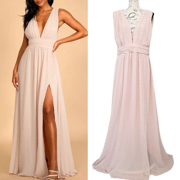 open lace back dress Long Pastel Sequin Prom Dress with Lace-Up Open Back Baby Pink / 0 main image 1
